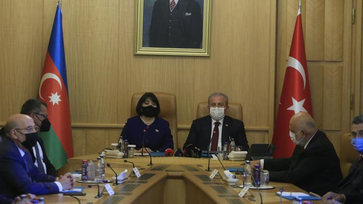 TBMM Başkanı Mustafa Şentop, Azerbaycan Milli Meclis Başkanı Gafarova ile görüştü