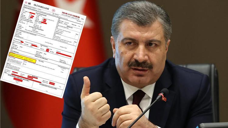 Sağlık Bakanı Fahrettin Koca'dan milletvekilinin paylaştığı ölüm raporuna yalanlama