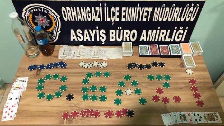 Bursa'da kahveye 'kumar' baskını: 13 kişiye 68 bin lira ceza