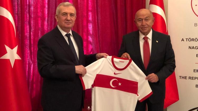 TFF Başkanı Nihat Özdemir'den Budapeşte Büyükelçisi Oktay'a ziyaret