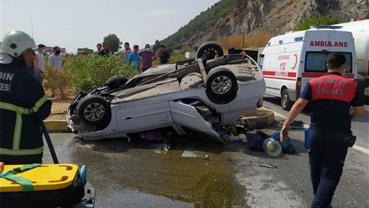 Otomobil takla attı: 1 ölü 1 yaralı
