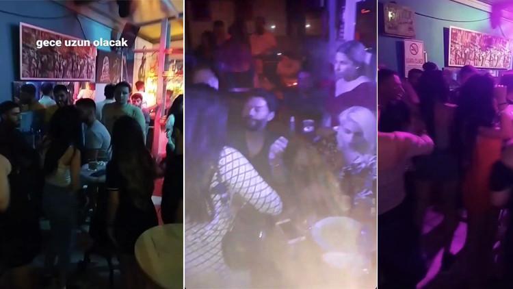 'Pes' dedirten görüntüler Taksim'den