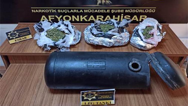 LPG tankından 4,6 kilo esrar çıktı
