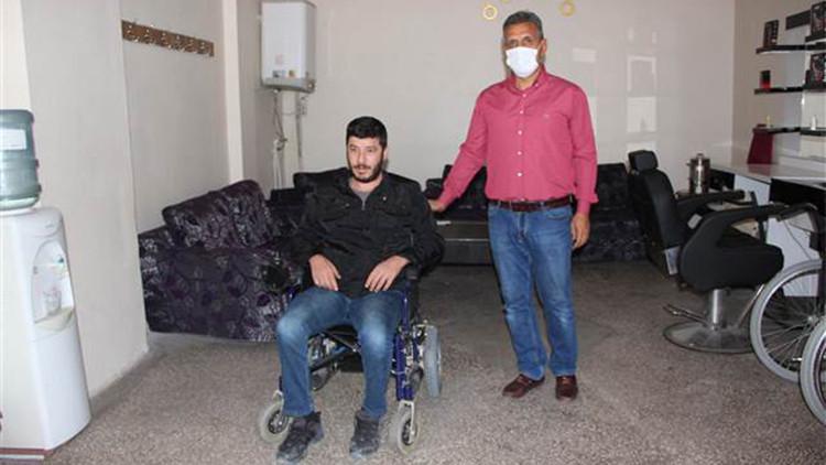 Barış, 7 ay sonra akülü sandalyeye kavuştu