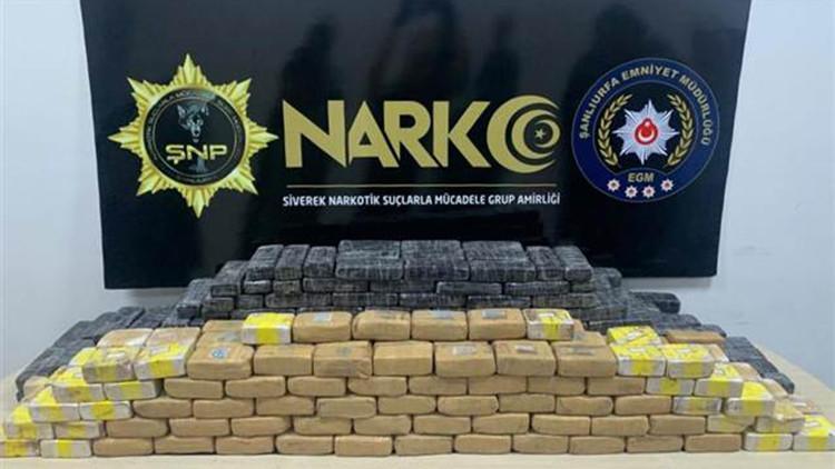 Şanlıurfa’da 16 milyon lira değerinde 258 kilo eroin ele geçirildi