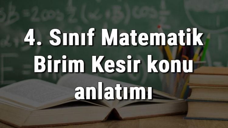 4. Sınıf Matematik Birim Kesir konu anlatımı