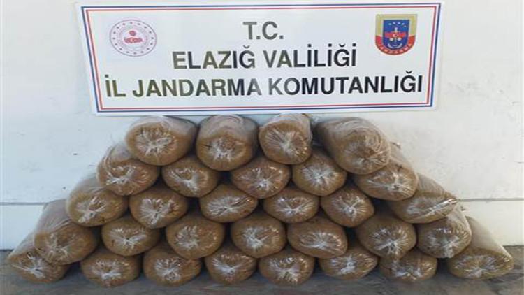 Elazığ’da 150 kilogram kaçak tütün ele geçirildi