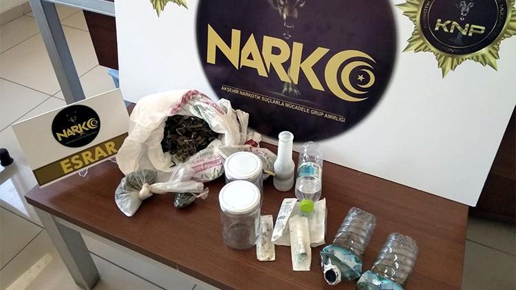 Akşehir’de esrar ele geçirildi
