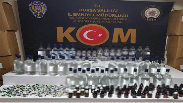 Bursa’da sahte içki operasyonu