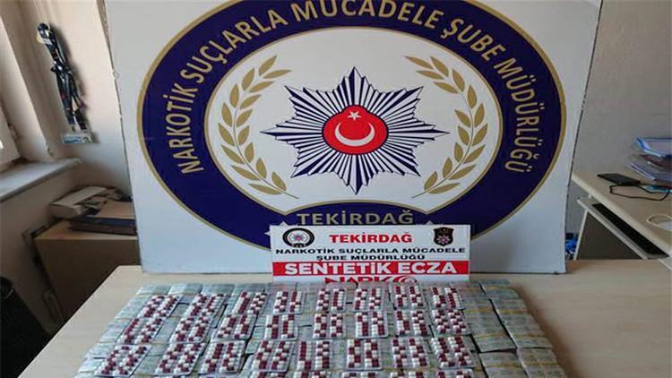 Tekirdağ’da 4 bin uyuşturucu hap ele geçirildi