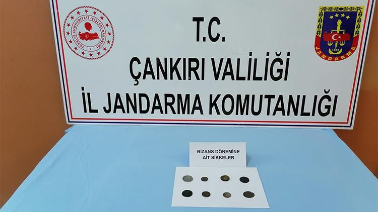 Çankırı'da Bizans dönemine ait 8 sikke ele geçirildi