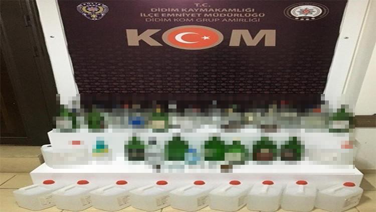 Didim’de sahte içki operasyonu