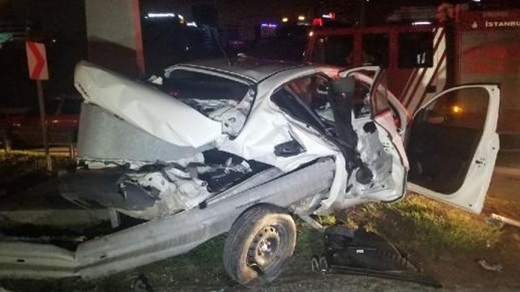 Bariyerler ok gibi saplandı: İki kişi ağır yaralandı