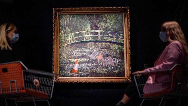 Ünlü sokak sanatçısının 'Monet tablosu' açık artırmada 10 milyon dolara satıldı