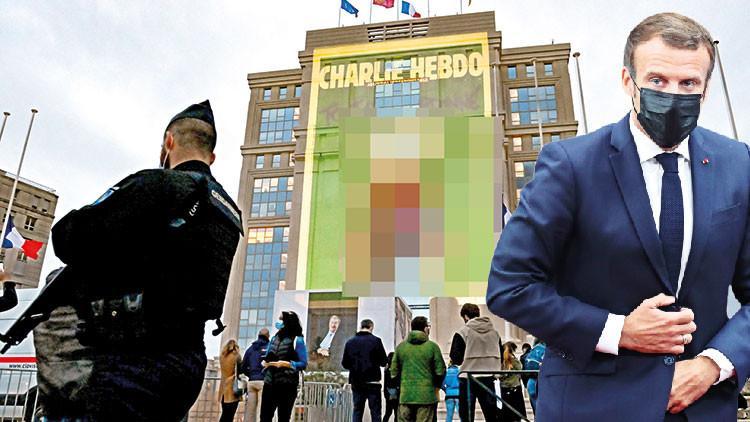 Fransa’da yine karikatür küstahlığı! Macron'dan yüz buluyorlar