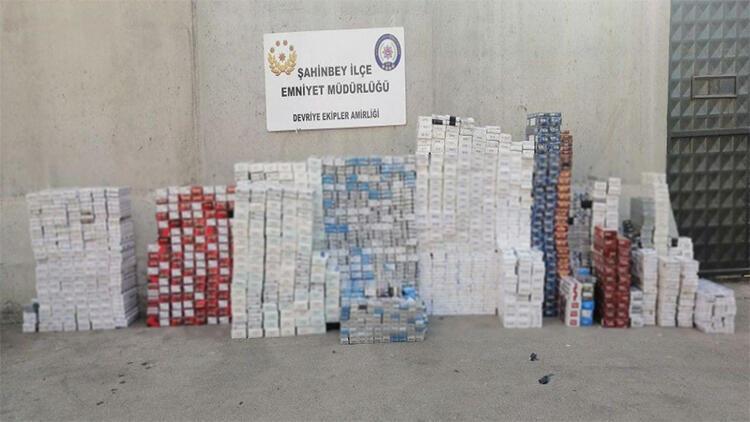 Gaziantepte 12 bin 960 paket kaçak sigara ele geçirildi