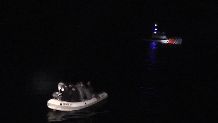 Marmariste Türk kara sularına geri itilen 9 yabancı uyruklu kurtarıldı
