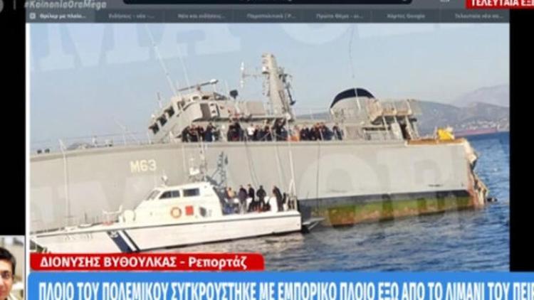 Son dakika: Yunanistan'da donanma ve konteyner gemileri çarpıştı, donanma gemisi battı!