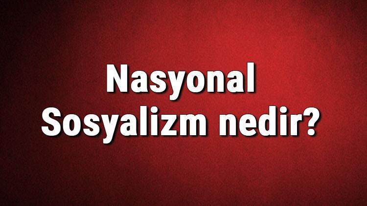 Nasyonal Sosyalizm nedir? Hitlercilik ne demek? Nasyonal Sosyalizm hakkında bilgi