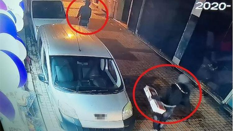 Mağazadan ısıtıcı hırsızlığı kamerada