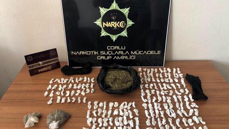Uyuşturucular baca deliği ve çamaşır makinesinde bulundu