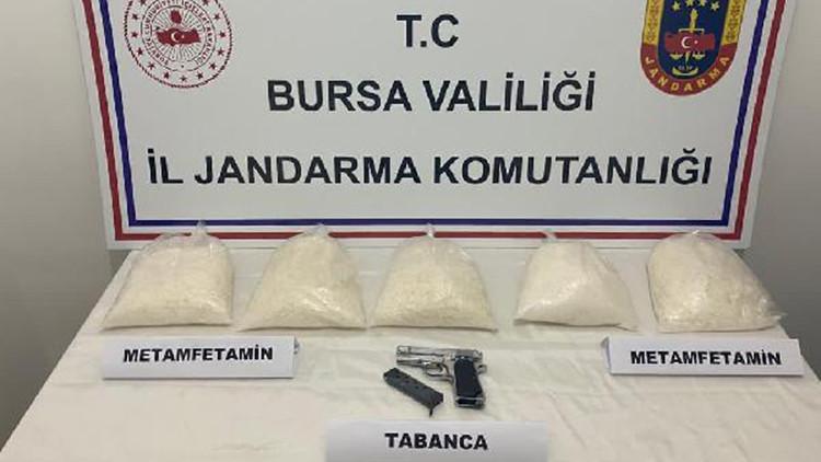 Bursa'da 1.5 milyon TL değerinde 5 kilo metamfetamin ele geçirildi