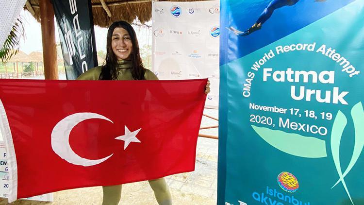 Son Dakika Haberi | Serbest dalışçı Fatma Uruk, Meksika’da dünya rekoru kırdı!