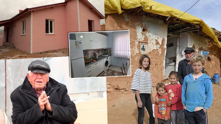Isparta'da toprak damlı evde yaşam mücadelesi veren 7 kişilik aile yeni evlerine kavuştu