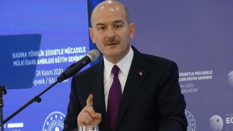 Son dakika... İçişleri Bakanı Soylu: Kadına vuracağına kendine vur