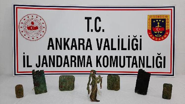 Ankarada, Bizans dönemine ait tarihi eserler ele geçirildi