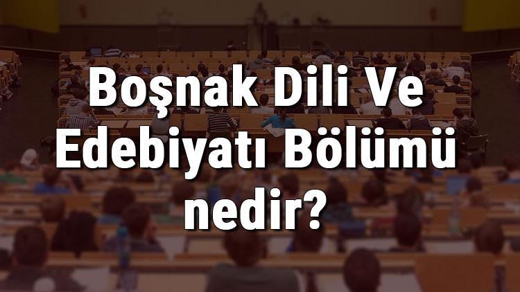 Boşnak Dili Ve Edebiyatı Bölümü nedir ve mezunu ne iş yapar? Bölümü olan üniversiteler, dersleri ve iş imkanları