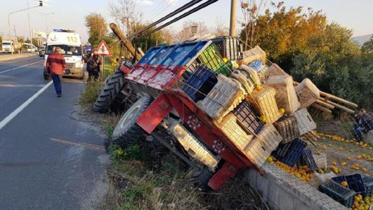 Traktör devrildi; Suriyeli 2 tarım işçisi yaralandı
