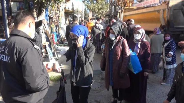 Karabük'te pazara gruplar halinde alındılar