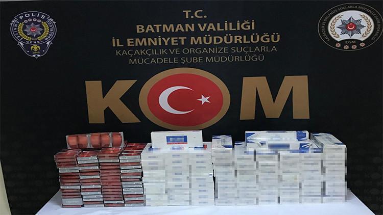 Batman'da bin 90 paket kaçak sigara ele geçirildi