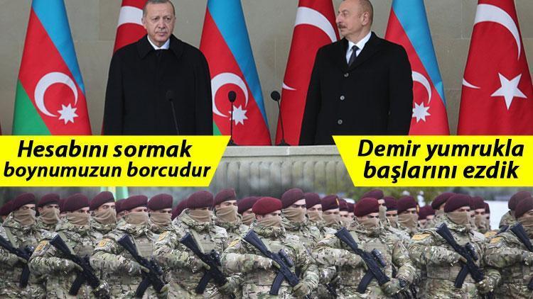 Son dakika... Azerbaycan'daki tarihi günde Erdoğan'dan flaş mesajlar... "Hesabını sormak boynumuzun borcudur"