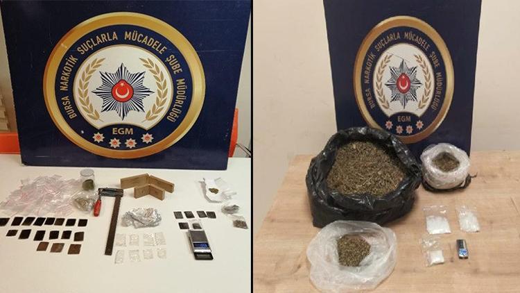 Bursa'da uyuşturucu madde ticareti yapan 2 kişi tutuklandı