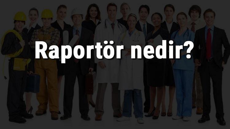 Raportör nedir, ne iş yapar ve nasıl olunur? Raportör olma şartları, maaşları ve iş imkanları