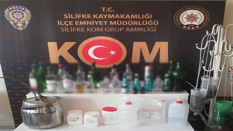 Silifke’de sahte içki operasyonu