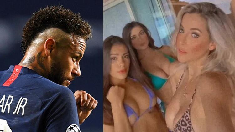 Neymar'ın parti yalanını mankenlerin fotoğrafları ortaya çıkardı