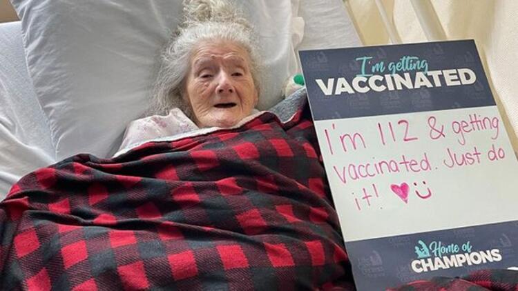 ABDde koronavirüs aşısı olan en yaşlı kadından mesaj var