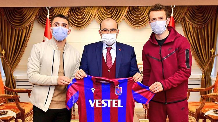 Trabzonsporlu futbolculardan Vali Ustaoğlu'na ziyaret