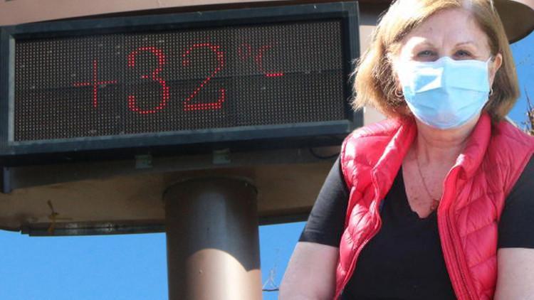 Foto�raf bug�n �ekildi! Adana'da termometreler 32 dereceyi g�sterdi