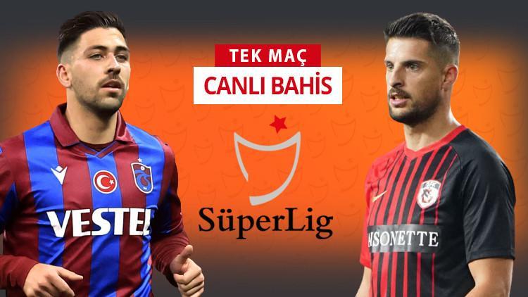 Trabzonspor'da 2 sakat, artı 1 korona şüphesi! Gaziantep FK karşısında iddaa oranı...