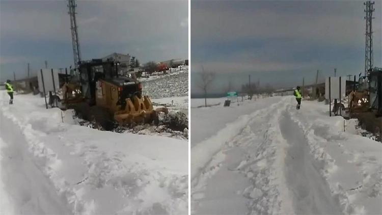 Çanakkale’de greyderi kurtarma çalışmasında traktörler de kara saplandı