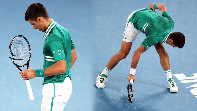 Novak Djokovic çıldırdı! Raketini paramparça etti ve devamında yarı finale yükseldi