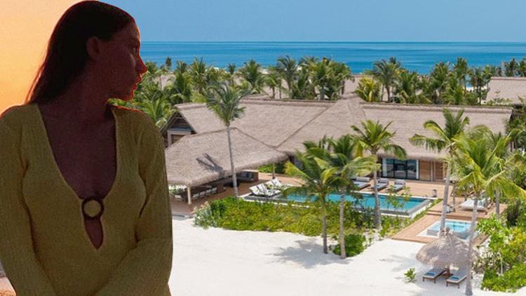 Serenay Sarıkaya Maldivler tatilinde