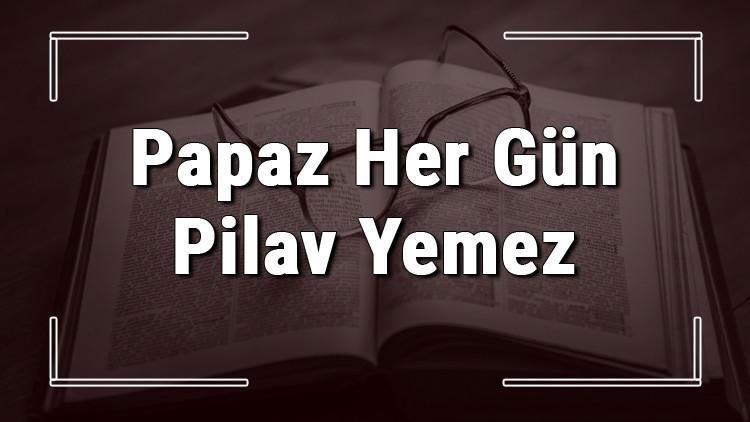 Papaz Her Gün Pilav Yemez atasözünün anlamı ve örnek cümle içinde kullanımı (TDK)