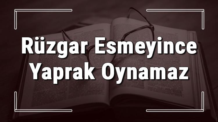 Rüzgar Esmeyince Yaprak Oynamaz atasözünün anlamı ve örnek cümle içinde kullanımı (TDK)