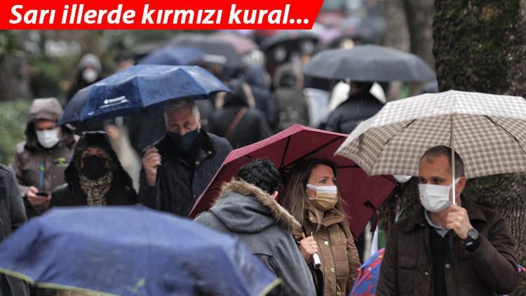 Koronavirüs önlemlerinde dikkat çeken detay.. Sarı ilde kırmızı bölge