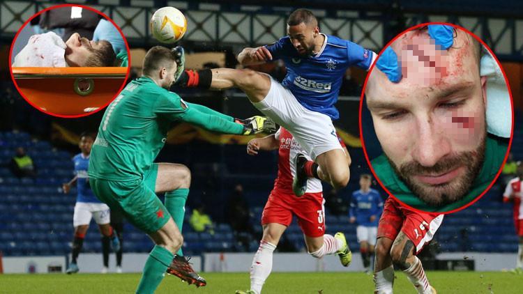 Rangers - Slavia Prag maçında yürekler ağza gelmişti! Hastaneye kaldırılan Kolar'ın son hali paylaşıldı...